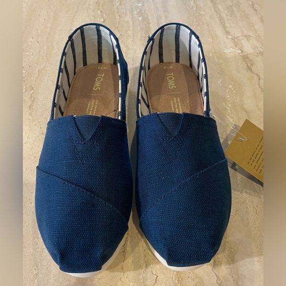 NIB Toms Majolica Blue Heritage Canvas Slip On Shoes, 7.5 - Picture 4 of 10